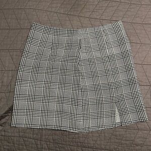 Nasty Gal plaid black and white Skirt